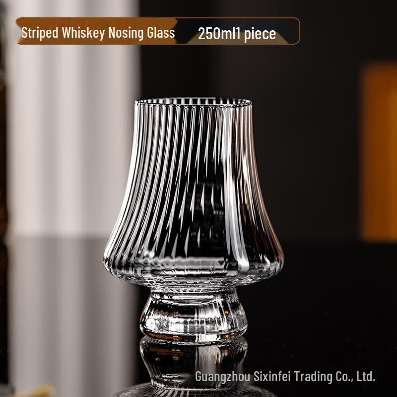 MDNG Striped Crystal Whiskey and Cognac Glass