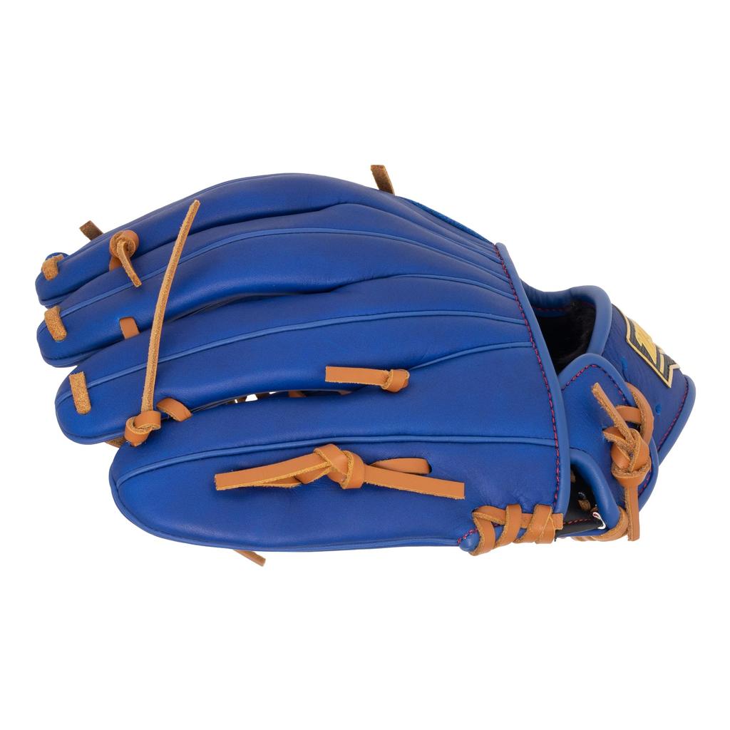 ZETT Youth Softball Ground Royal Blue X Oak Size M Heights BJG762640 Glove, Hero, All-Around, Right-Handed Throw, Brown, (For 130-145cm),