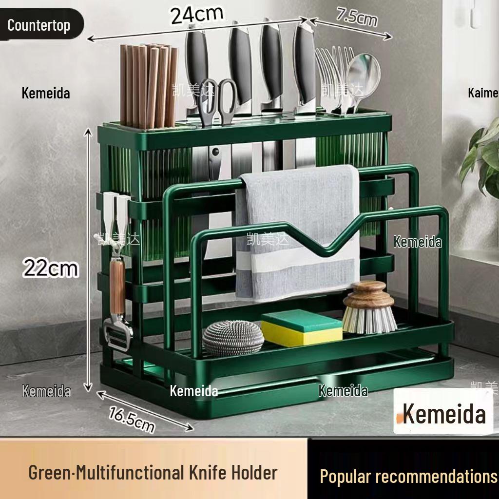 Multifunktionaler Küchenmesser-, Essstäbchen- und Schneidebretthalter