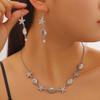 Gold Plated Starfish & Shell Jewelry Set, Ocean Themed Necklace, Earrings & Bracelet for Women
