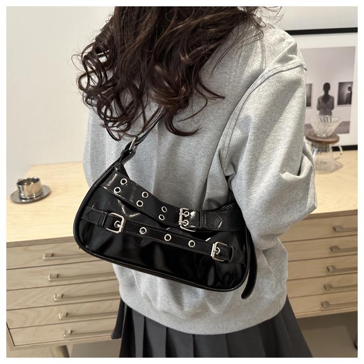 New Korean Style Underarm Bag for Women Soft Touch Faux Leather Shoulder Purse Minimalist Design Chic Handbag