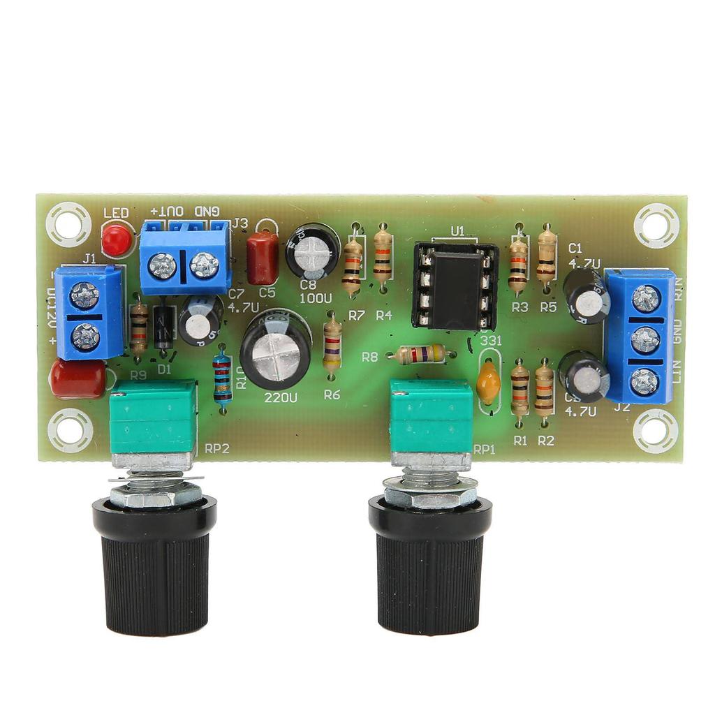 Subwoofer Preamp Board Single Supply Low Pass Filter Boards with LED Indicators DC10‑24V