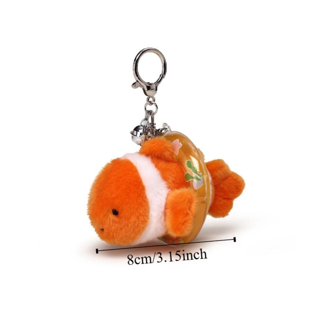 Kawaii Fluffy Sea Turtle Keyring Seahorse Dolphin Plush Doll  Home Decor