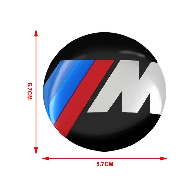 4Pc 56mm Car Wheel Stickers Center Hub Cap Car Emblem Badge Decal For BMW M8 M7 M6 M5 M4 M3 M2 M1 F30 F10 F15 E30 E46 E90 E60