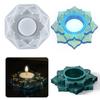 Resin Candle Holder Silicone Moulds Tealight Resin Mold Lotus Candlestick Epoxy Casting Mould for DIY Jewelry Box