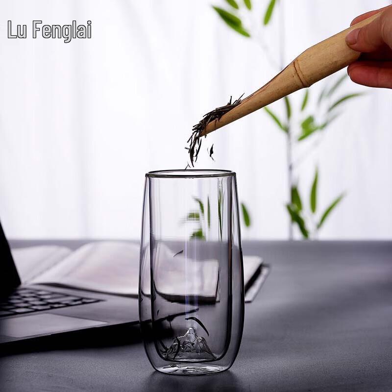 Lu Feng Lai Double-Wall Insulated Glass Tea Cup