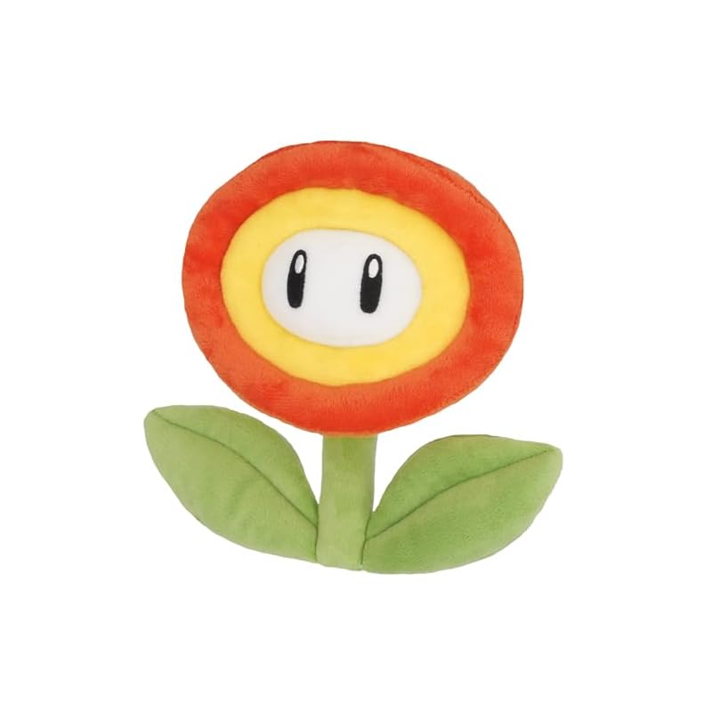 Sanei Boeki Super Mario ALL STAR COLLECTION Fire Flower (S) W19 x D6 x H18cm Plush Toy AC62