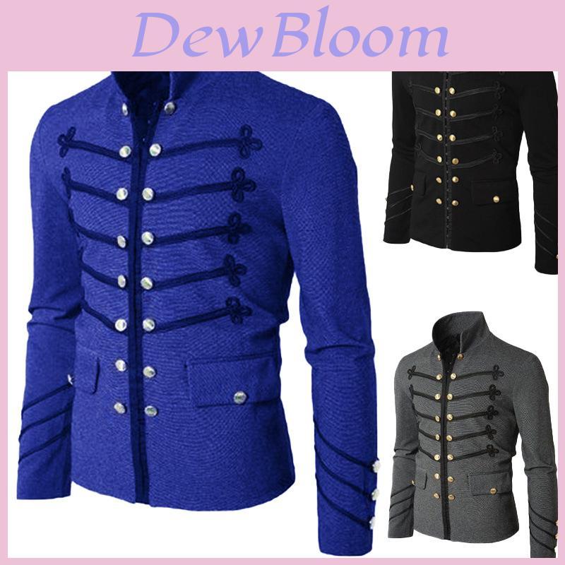 Vintage Herren Doppelreiher Steampunk Jacke für Mittelalterliche Cosplay-Veranstaltungen
