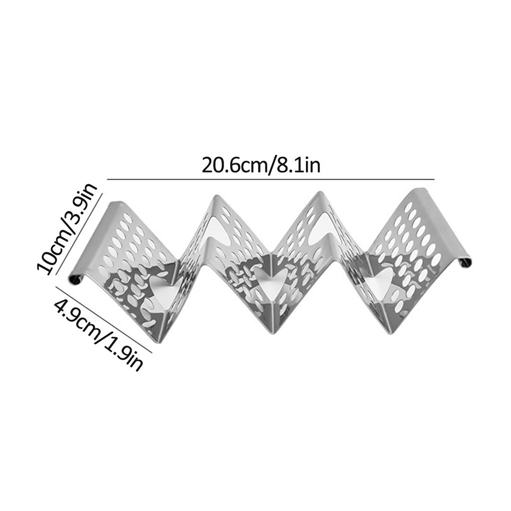 Taco Tray Holds 4 Tacos Keep Upright 304 Stainless Steel Taco Holder for Home Party Gathering