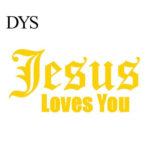 Jesus Love You Letters Reflektierende Auto Fahrzeug Karosserie Fenster Aufkleber Aufkleber Dekor
