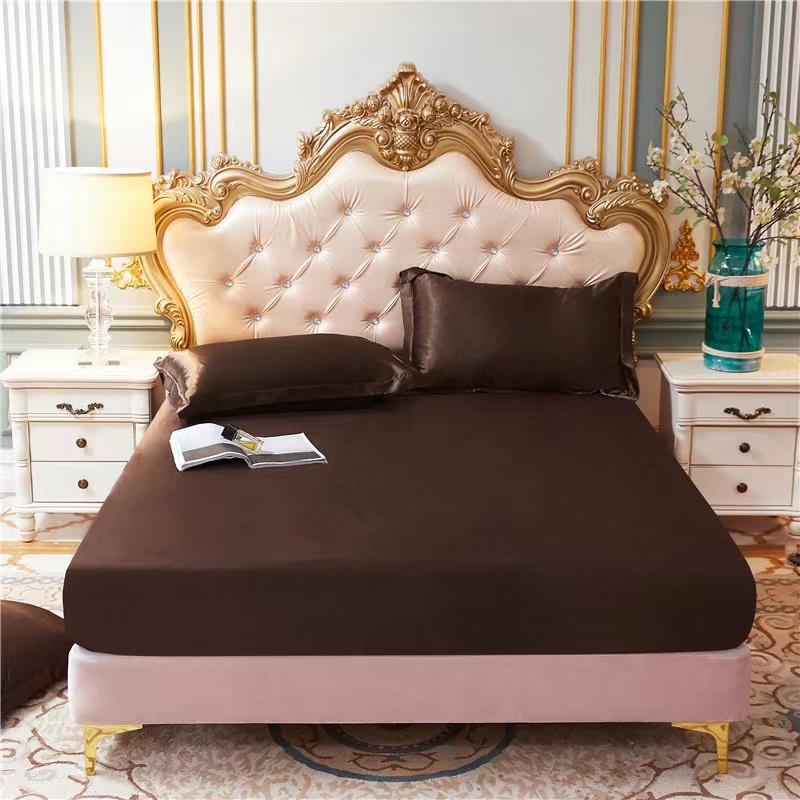 Sateng-rayon-trekklaken High-End ensfarget madrasstrekk Elastisk bånd Sengelaken Tilpasset laken 140x200 160x200