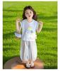 2026 Summer Kids' Cartoon T-shirt & Mosquito-Repellent Pants Set for Girls