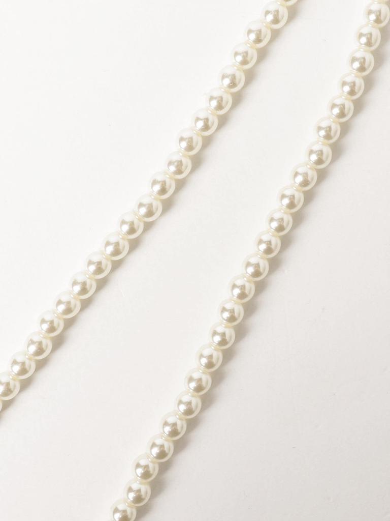 Beams Boy Resin Pearl Long Necklace, Women's, White 2, One Size