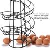 Kitchen Creative Spiral Egg Rack With Hanging Basket For Home Storage And Organization