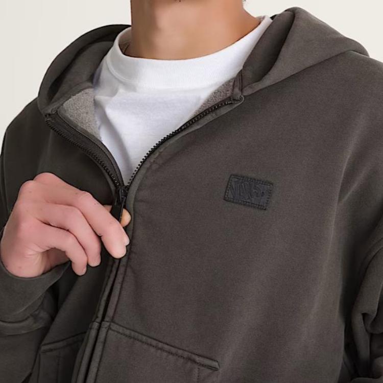 Vans Premium Warm Fleece Zip Loose Long Sleeve Hoodie Men hoodies VN000T78EMV
