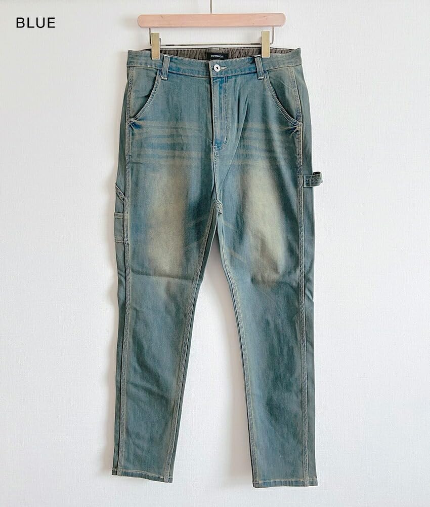 BEATJIVE Used Sarouel Painter Vintage Skinny Work Winter Used 9213-2030 (Size 4, Indigo) Pants, Pants, Denim, Finish, Stretch, Pants, Spring, Summer,