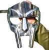 MF Doom Maskesi Gladyatör Mad-villain 18G Çelik Pirinç Yüz Zırhı Ortaçağ Kaskı
