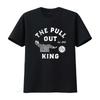 Mens The Pull Out King T Shirt Funny Recliner Sex Ad Joke for Guys Black Vintage Washed Stylish Streetwear Versatile Soft