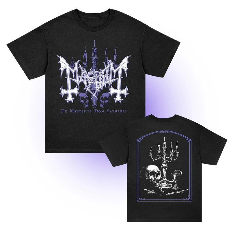 

Y2K Goth Vintage Streetwear Heavy Metal Band Printed Short Sleeve High Street Cotton Short Sleeves Sports Oversized Unisex 4XL