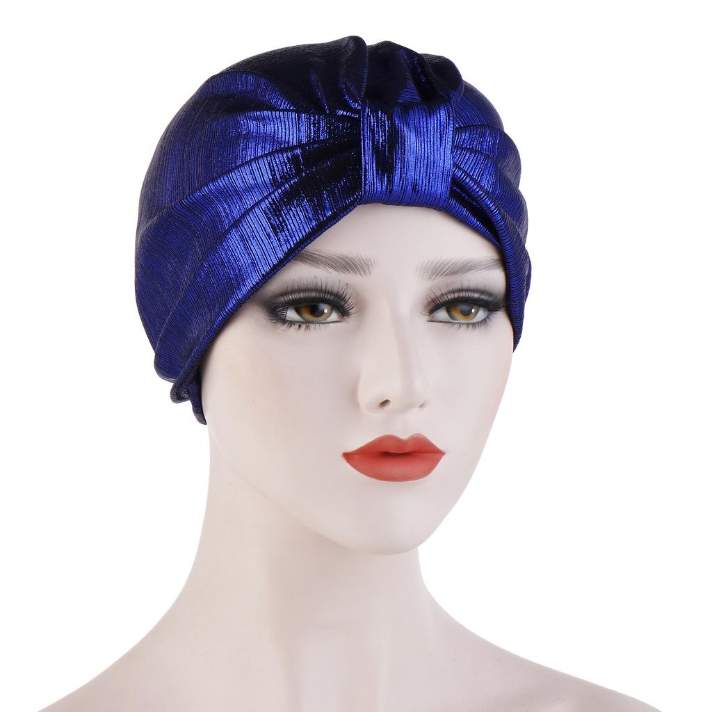 Bronzing Women's Knotted Turban Cap