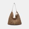 Large Capacity Woven Bag New Summer Fashion Shoulder Straw Bag Seaside Vacation Leisure Commuter Tote Bag