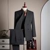 Costume Rayé Premium Double-Boutonnage pour Homme - Revers Pointu, Anti-froissage, Lavable en Machine, Idéal pour le Travail et les Occasions Formelles.