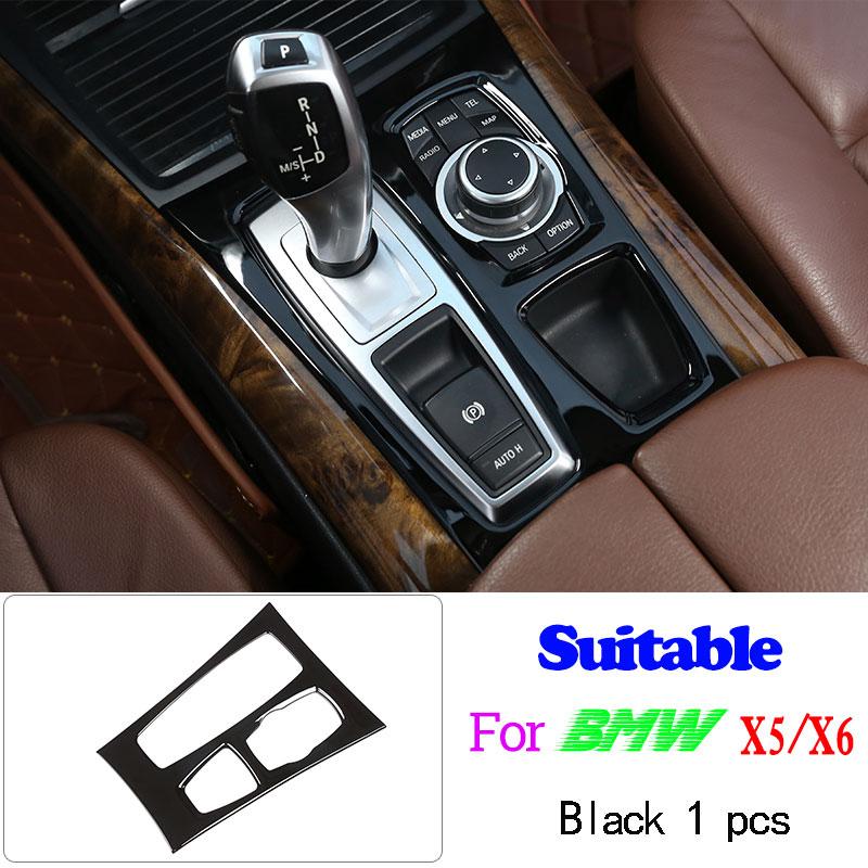 Glossy Black ABS Car Interior Steering Wheel Decoration Strip Frame Cover Trim Sticker For BMW X5 X6 E70 E71 2008-2013