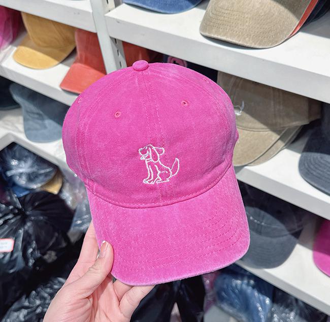 2025 Trendy Washed Denim Baseball Cap For Men & Women- Soft Unisex Embroidery Puppy Design, Spring Summer Fashion Accessory
