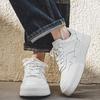 Fashion Men Fashion White Shoes Lace-up Oxfords Shoe Original Leather Flats Platform Sneakers Breathable Street Style Stylish Footwear