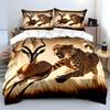 Cheetah Chasing Gazelle Action Scene Print Soft Comfortable Duvet Cover Bedding Set Included 1*Duvet Cover 2*Pillowcases