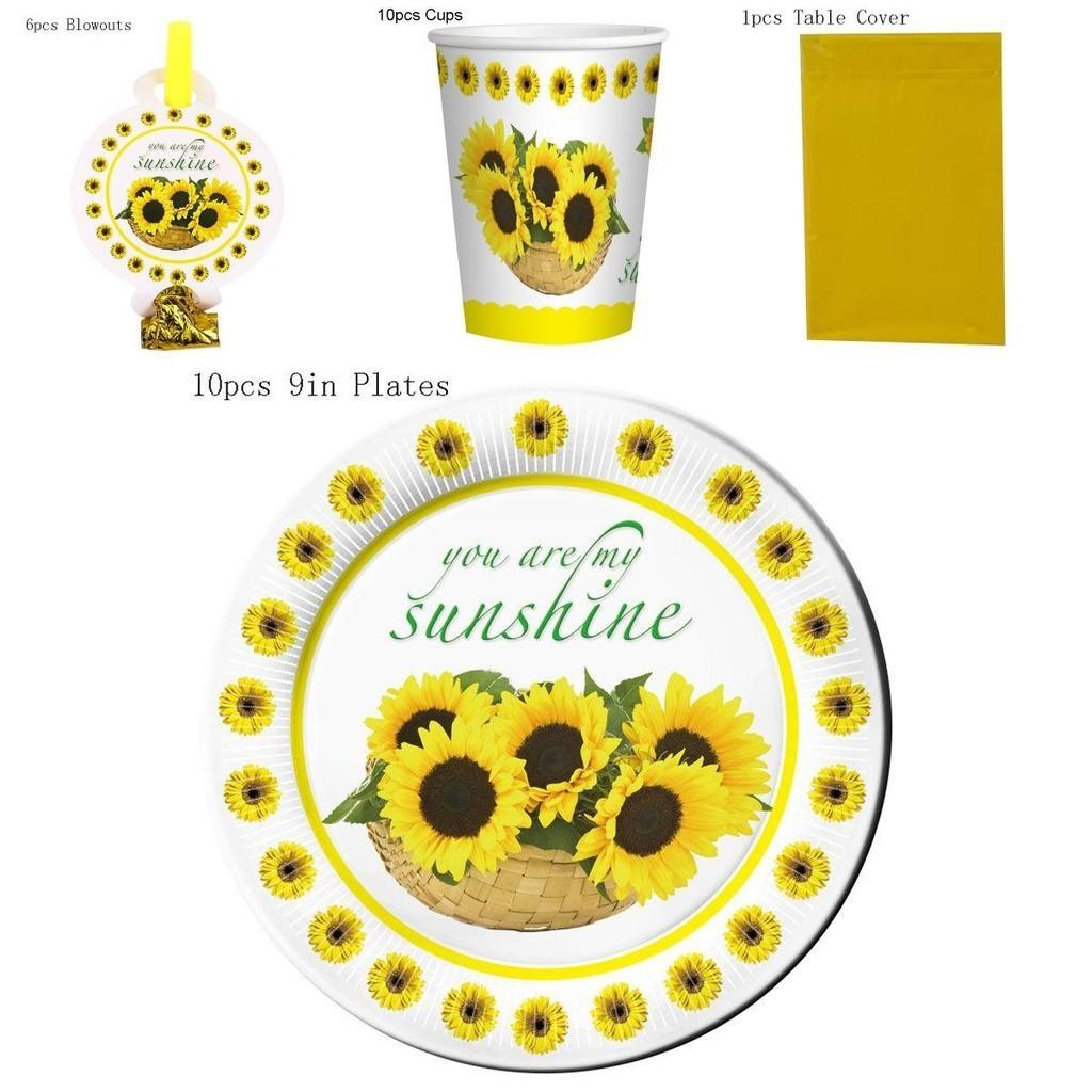 Cheerful Sunflowers Theme Party Decoration Set For Memorable Baby Showers And Kids Birthdays