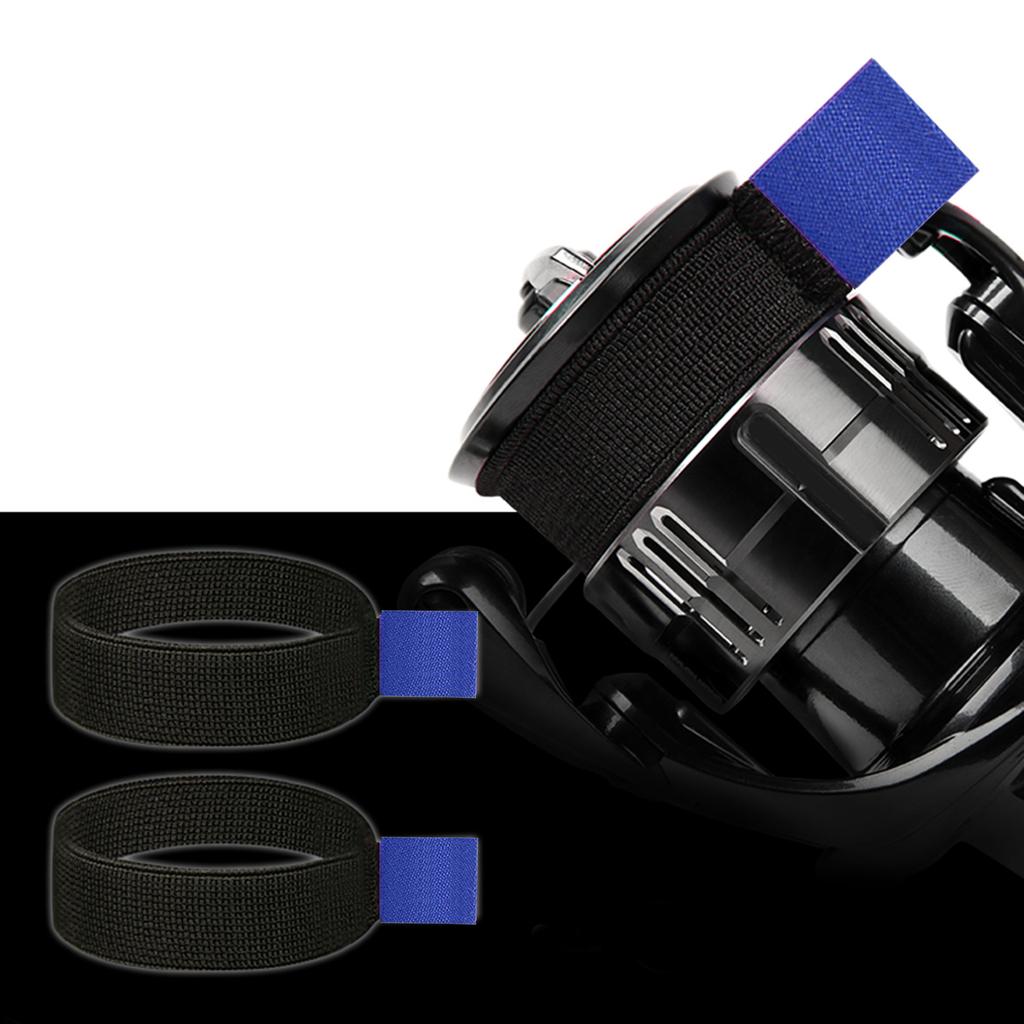 4Pcs Fishing Rod Holder Fastener Tackle Tool Fishing Spool Belt Fishing Reel Elastic Spinning Wheel Protection Belt Band