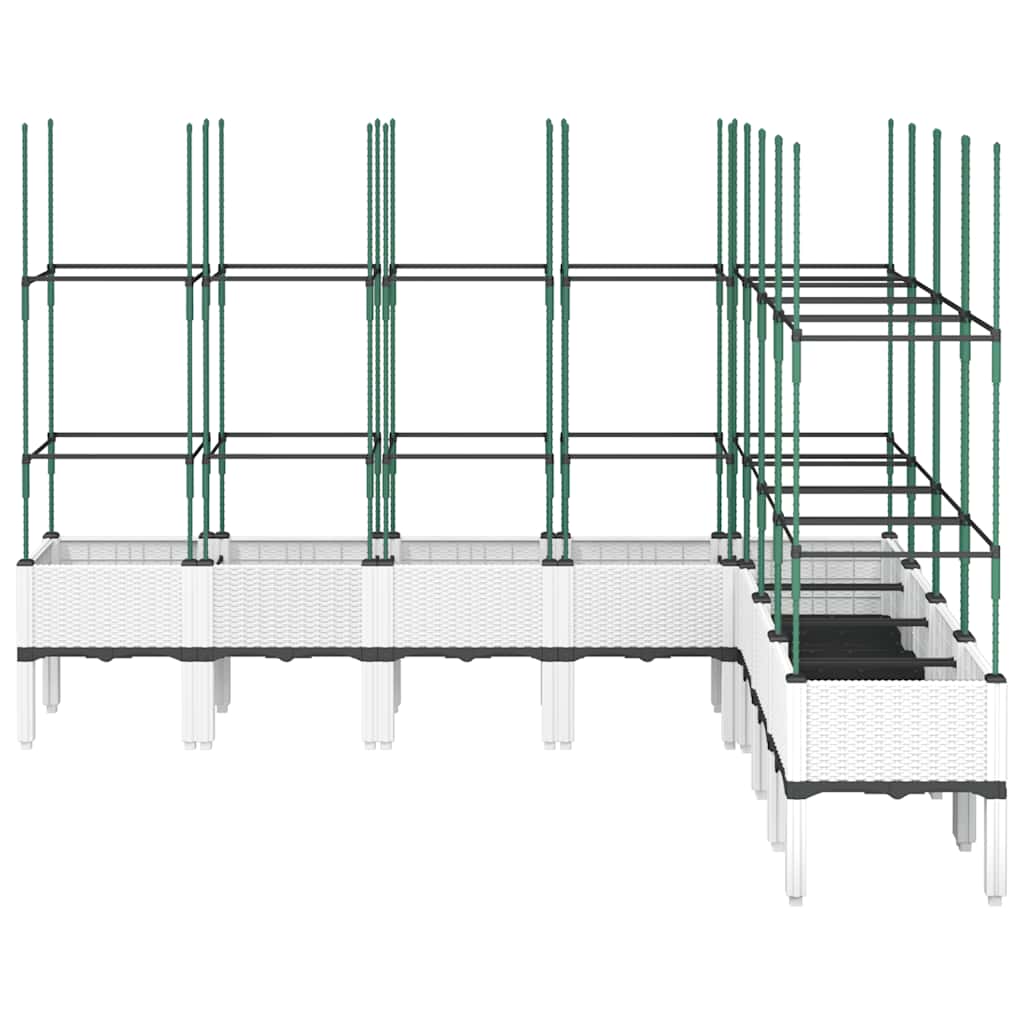 Planter with Trellis White 200 x 160 x 142.5 cm PP
