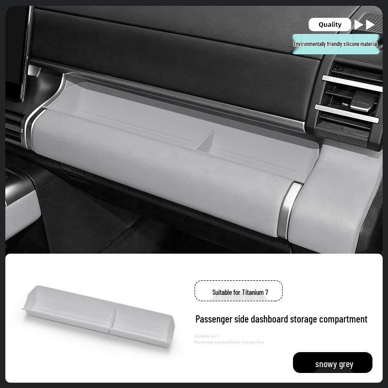 Silicone Protective Pad for Passenger Side Storage in Equation Leopard Titanium 7 Decor