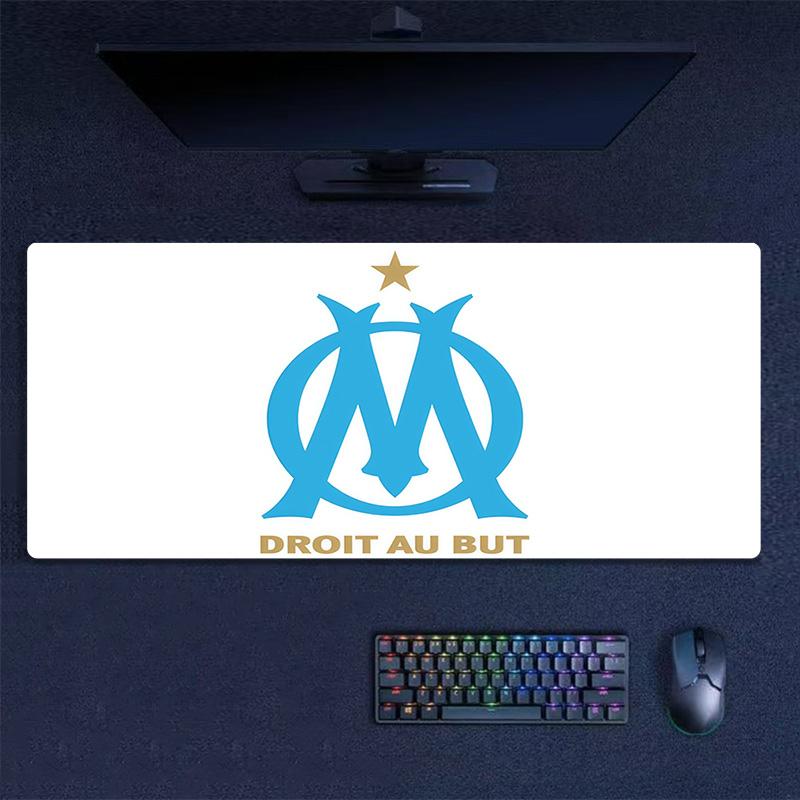 Olympique de Marseille Print Cushion Non-slip Laptop Tablet Big Mousepad XXL Mat Mini PC Playmat With Lock edge