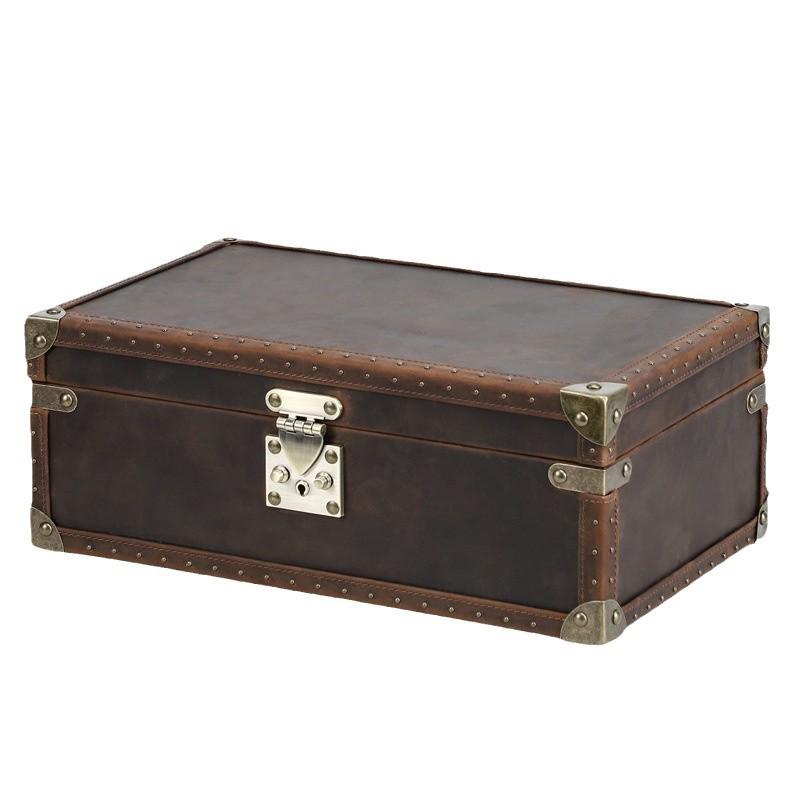 Handmade Retro Crazy Horse Leather Watch Display & Collection Box - Ten-Slot Drop-Proof Design