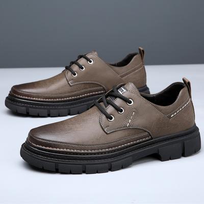 Scarpe da Uomo Classiche Vintage in Vera Pelle Suola Spessa Scarpe Casual Banchetto d'Affari Scarpe in Pelle Ufficio Outdoor Versatili