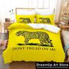 Dont tread on me Bedding Set Single Twin Full Queen King Size Bed Set Adult Kid Bedroom Duvetcover Sets 3D Anime Bed Sheet Set