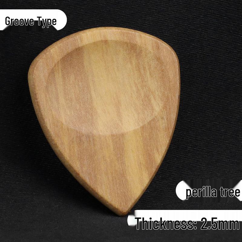 Handmade Solid Wood Guitar Pick Set: Ebonite Folk Plectrum, Groove Anti-slip Jazz Picks with Personality Box.