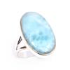 Natural Republic Larimar Gemstone 925 Solid Sterling Silver Gift Ring S.8 K0v31