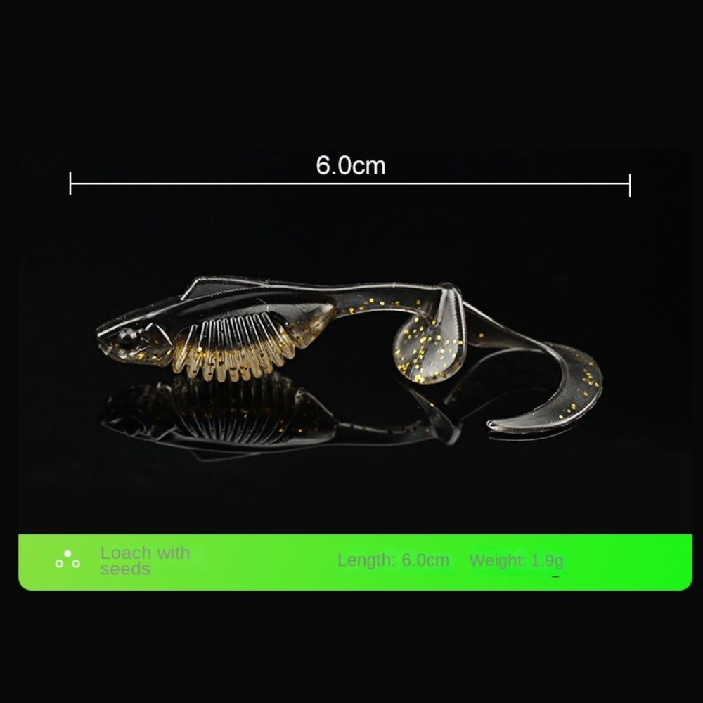 

10 ШТ. Рыболовные снасти ПВХ Мягкие рыболовные приманки 6,0 см 1,9 г 6 Цветов Искусственные приманки Рыболовная джиг-приманка Зимняя рыбалка