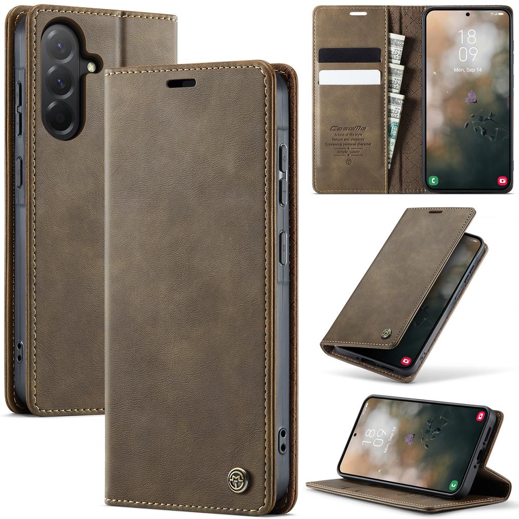 Magnetic Leather Wallet Card Flip Cover For Samsung Galaxy A56 A36 A26 A16 A17 A55 A35 A25 A54 A34 A33 A15 5G A14 A53 A50 A52
