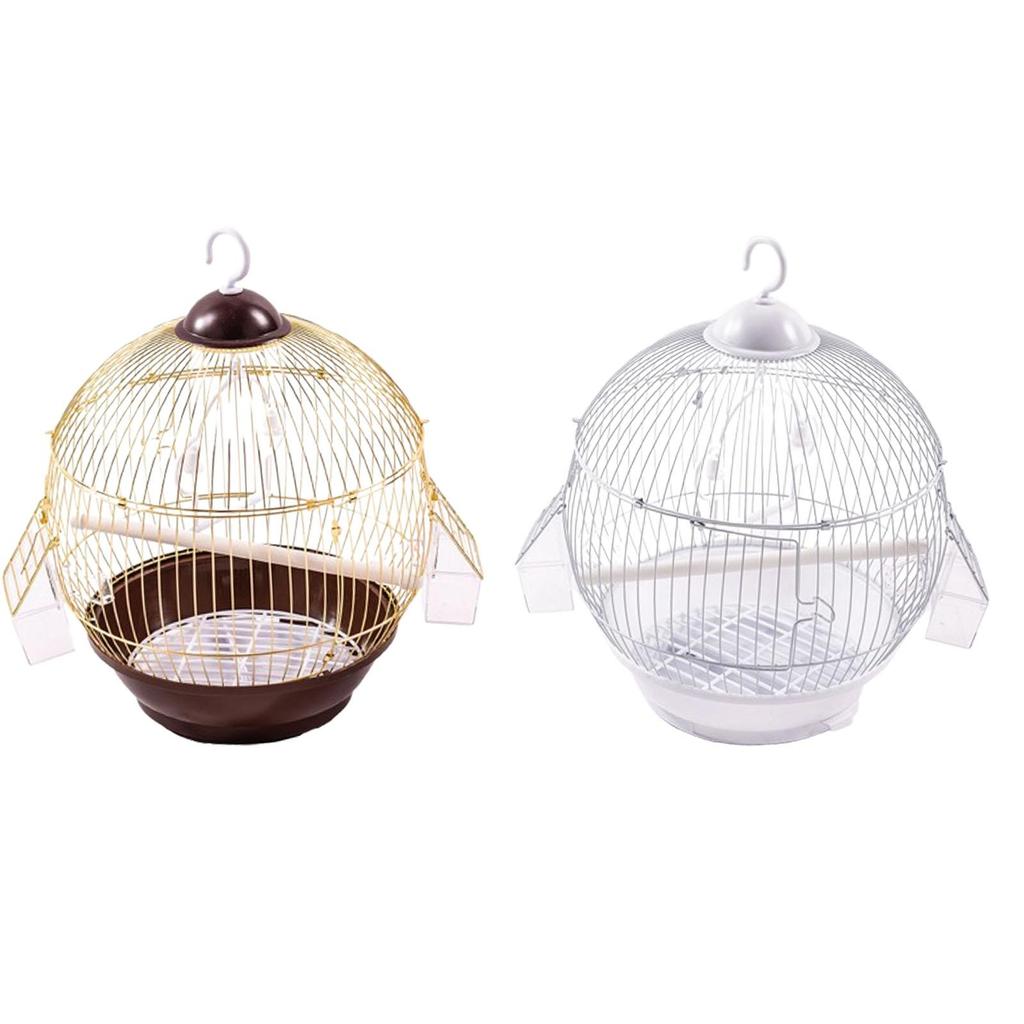 Hanging Cage Indoor Accessories with Food Bowl Dometop Cage Parrot Stand Cage for Budgies Parrot Parakeets Finches Lovebirds