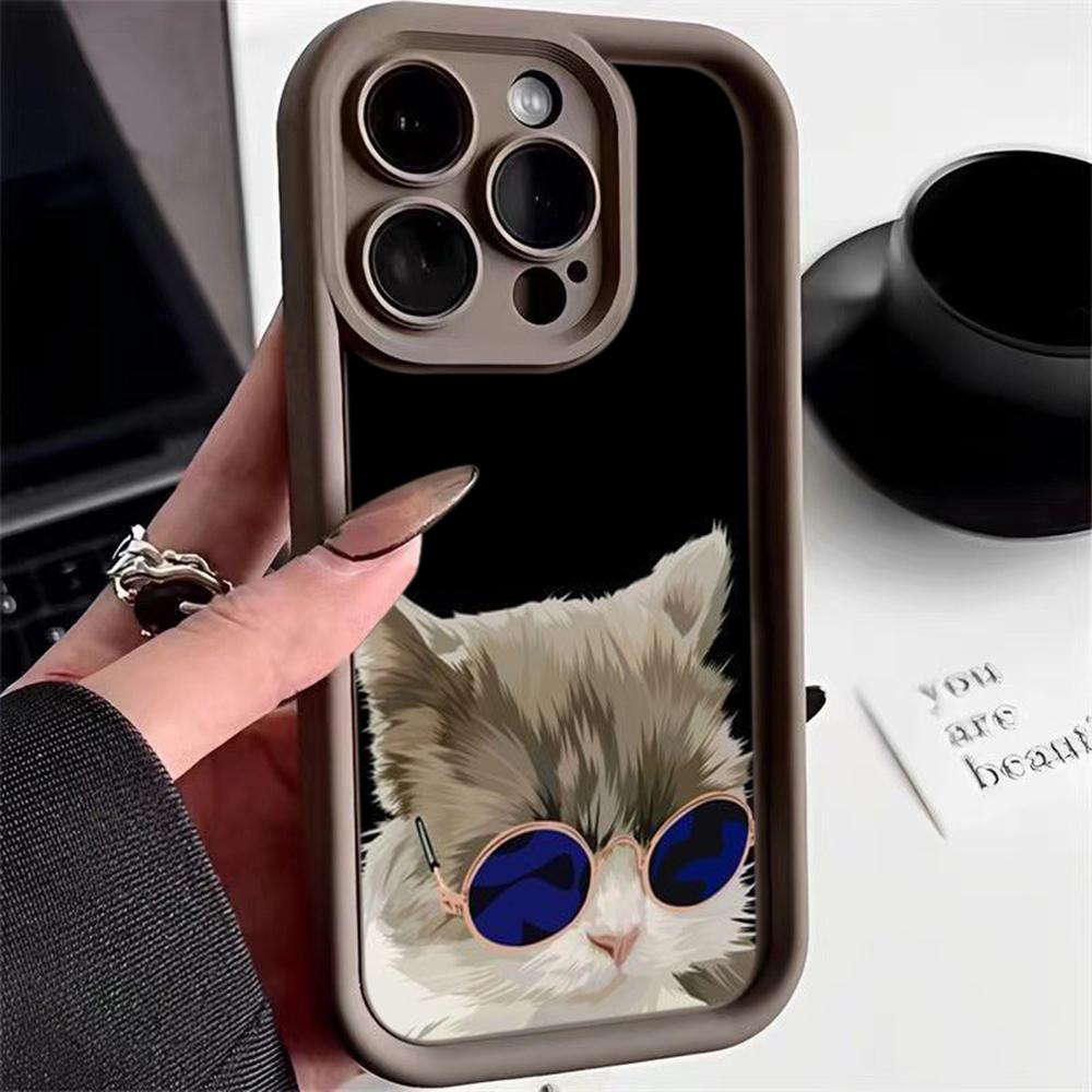 Angel Eye TPU Soft Phone Case for Samsung A05 A13 A23 A53 A14 A24 A34 A54 A15 A25 A35 A55 S20 S23 FE S24 Ultra Ae70 Cat Joyride On A Scooter Art