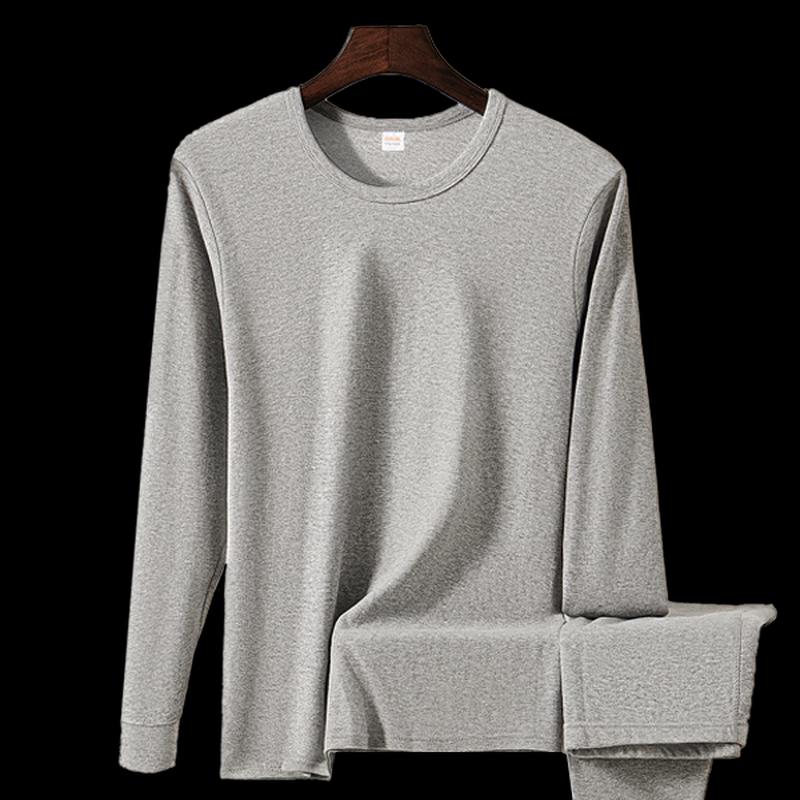 Yiershuang Men's 100% Cotton Long Sleeve Thermal Undershirt