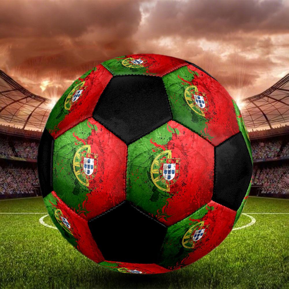1 pz Pallone da Calcio Nazionale del Portogallo Taglia 5 Pallone da Calcetto Indoor alla Moda Colorato Gioco in Cortile - Ottimo Regalo per Appassionati di Sport HE51