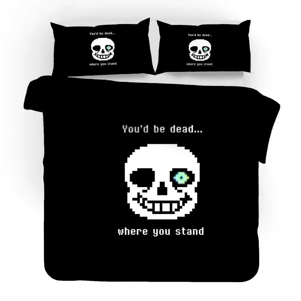 3D Game Undertale Sans Bedding Set Bedroom Decor High Quility Duvet Cover Home Textile Quilt Cover For Boy Girl Children Gifts