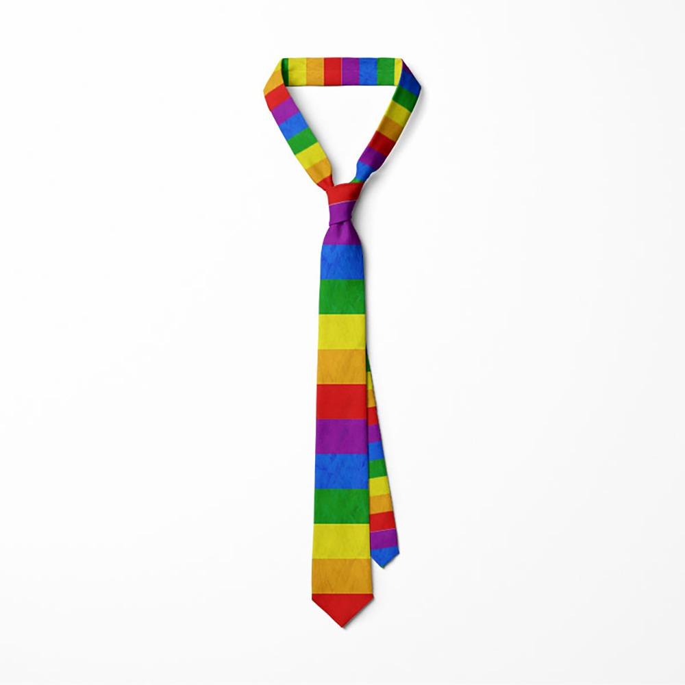 

Narrow Colorful Tie 8cm Men Necktie Casual Rainbow Tie Suit Accessories Style 5