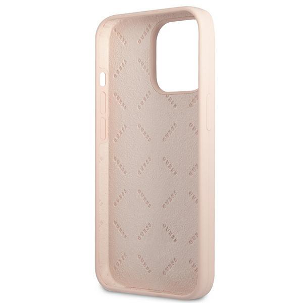 Guess Guhcp13Lsltgp Iphone 13 Pro / 13 6,1 Różowy/Pink Hardcase Silicone Triangle