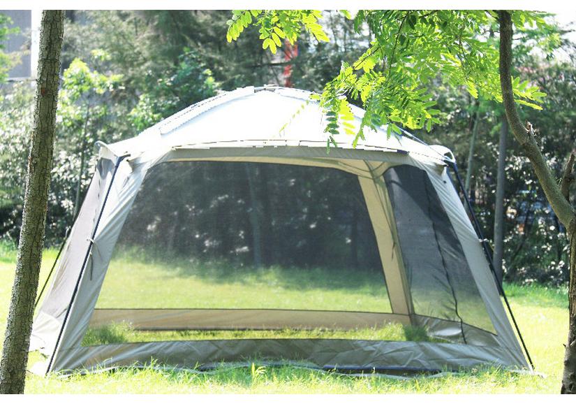 3.65m Foldable Outdoor Camping Gazebo: Sunshade, BBQ, Beach & Leisure Tent